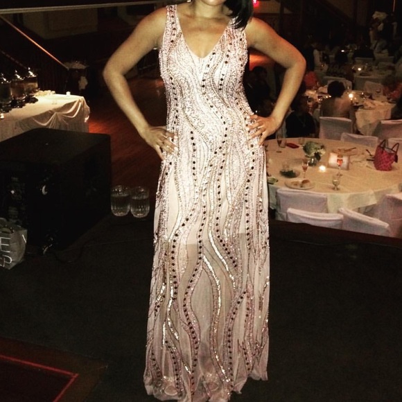 Aidan Mattox Dresses & Skirts - Beaded Rosegold floor length gown